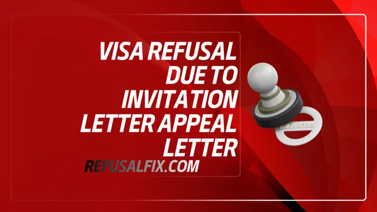 A person holding an appeal letter against a visa refusal due to invitation letter issues.