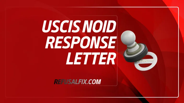 Sample USCIS NOID response letter with instructions for addressing notices.